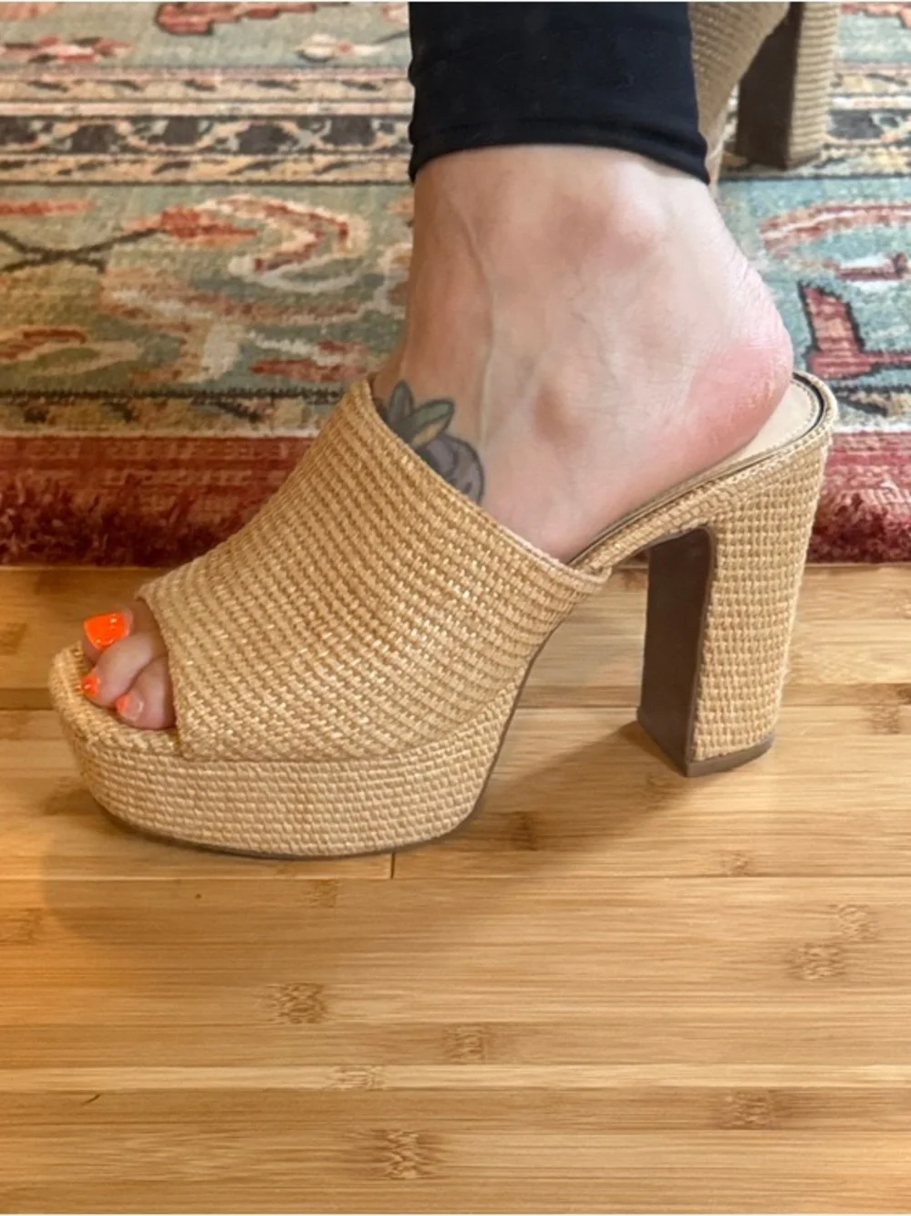 Jessica Simpson Camree Woven Platform Mule Heels - Picture 3 of 11